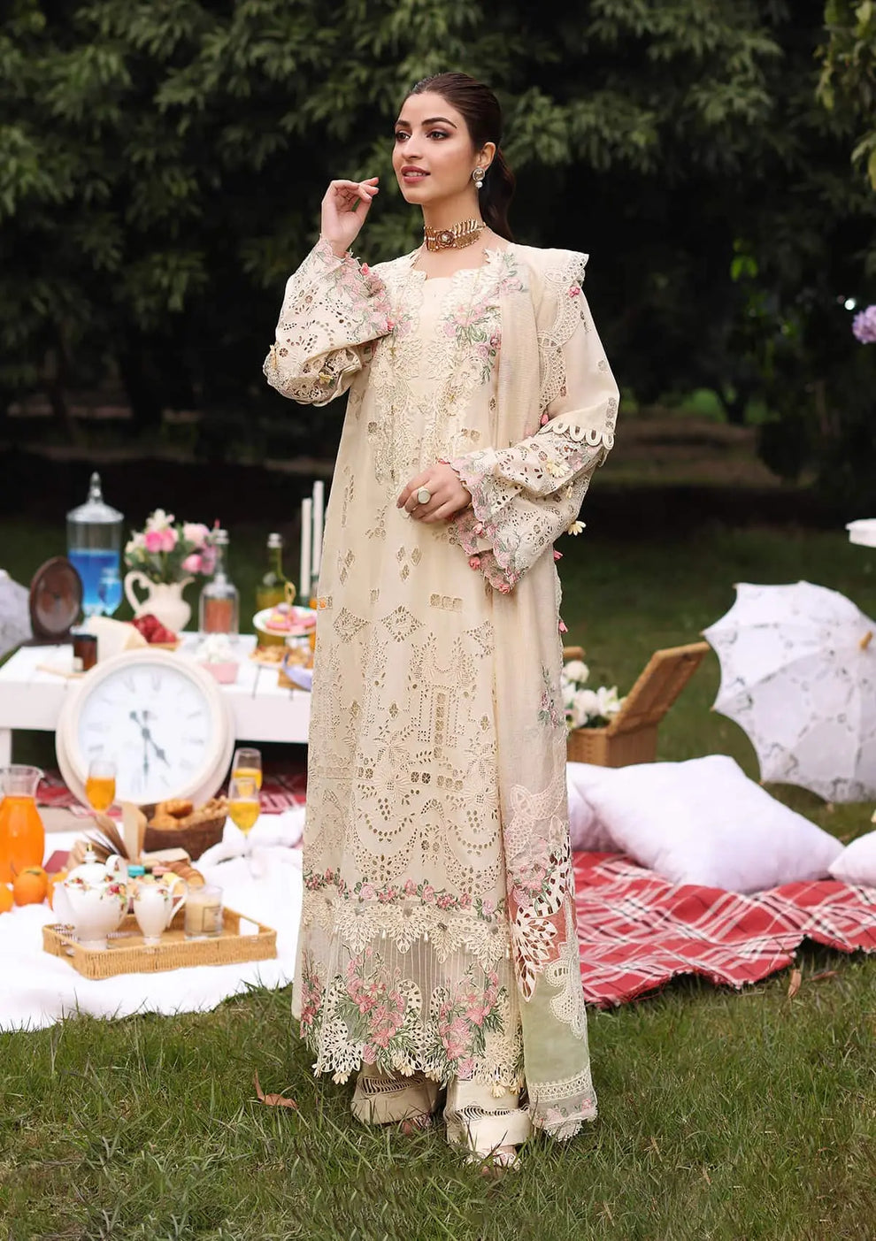 KFL-07 SHIREEN | FESTIVE LAWN 2024 | KAHF PREMIUM in UK USA UAE online kapraye.com