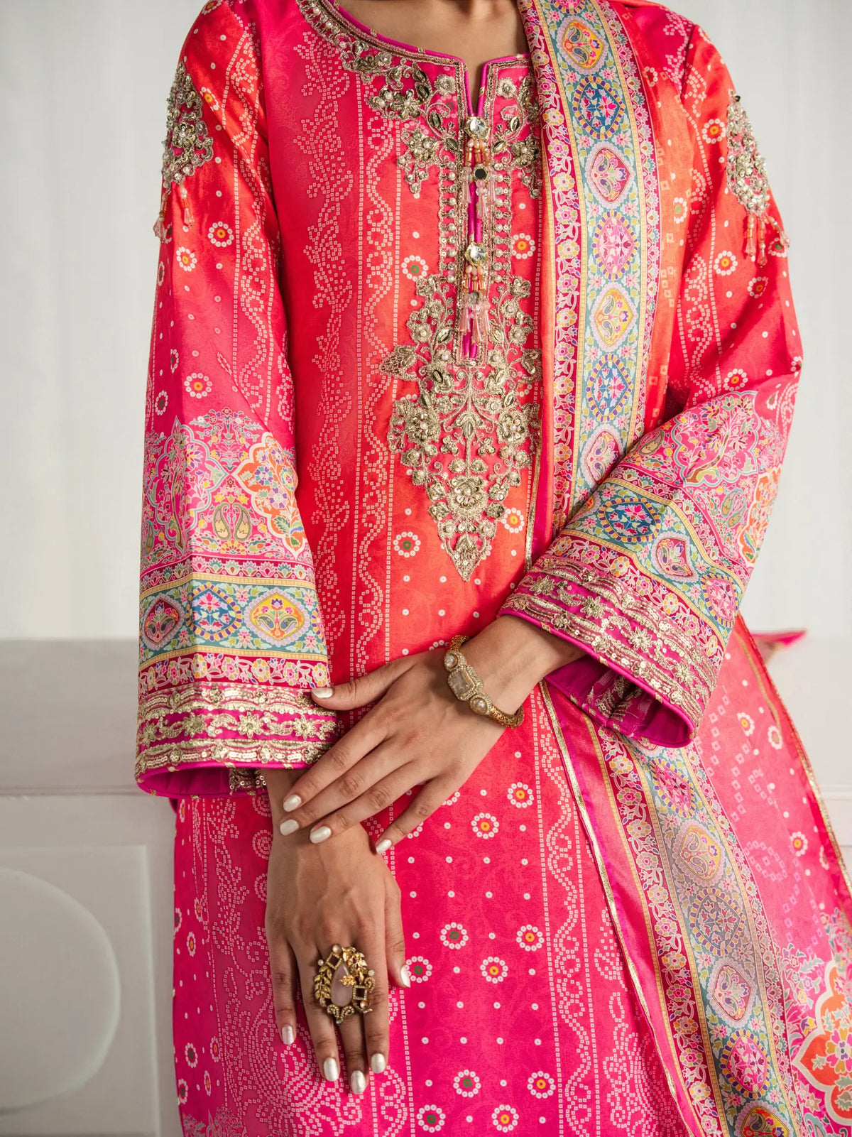 Marigold Dusk | AIRA PRINTED SILK | GULAAL Free Shipping to UK/USA/UAE Kapraye