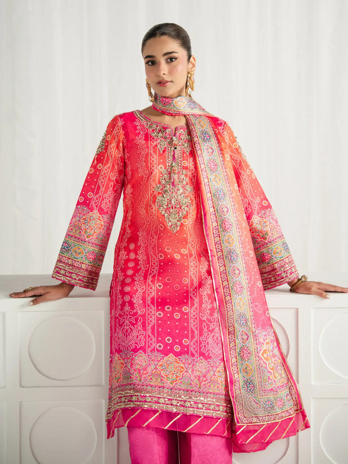 Marigold Dusk | AIRA PRINTED SILK | GULAAL Free Shipping to UK/USA/UAE Kapraye