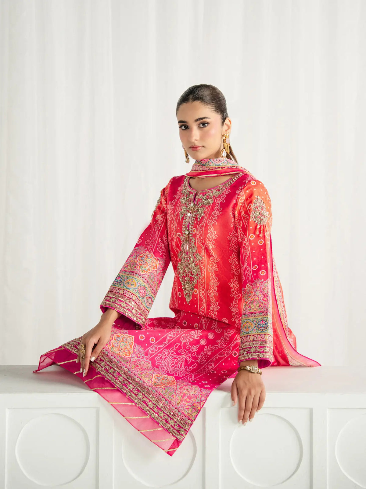 Marigold Dusk | AIRA PRINTED SILK | GULAAL Free Shipping to UK/USA/UAE Kapraye