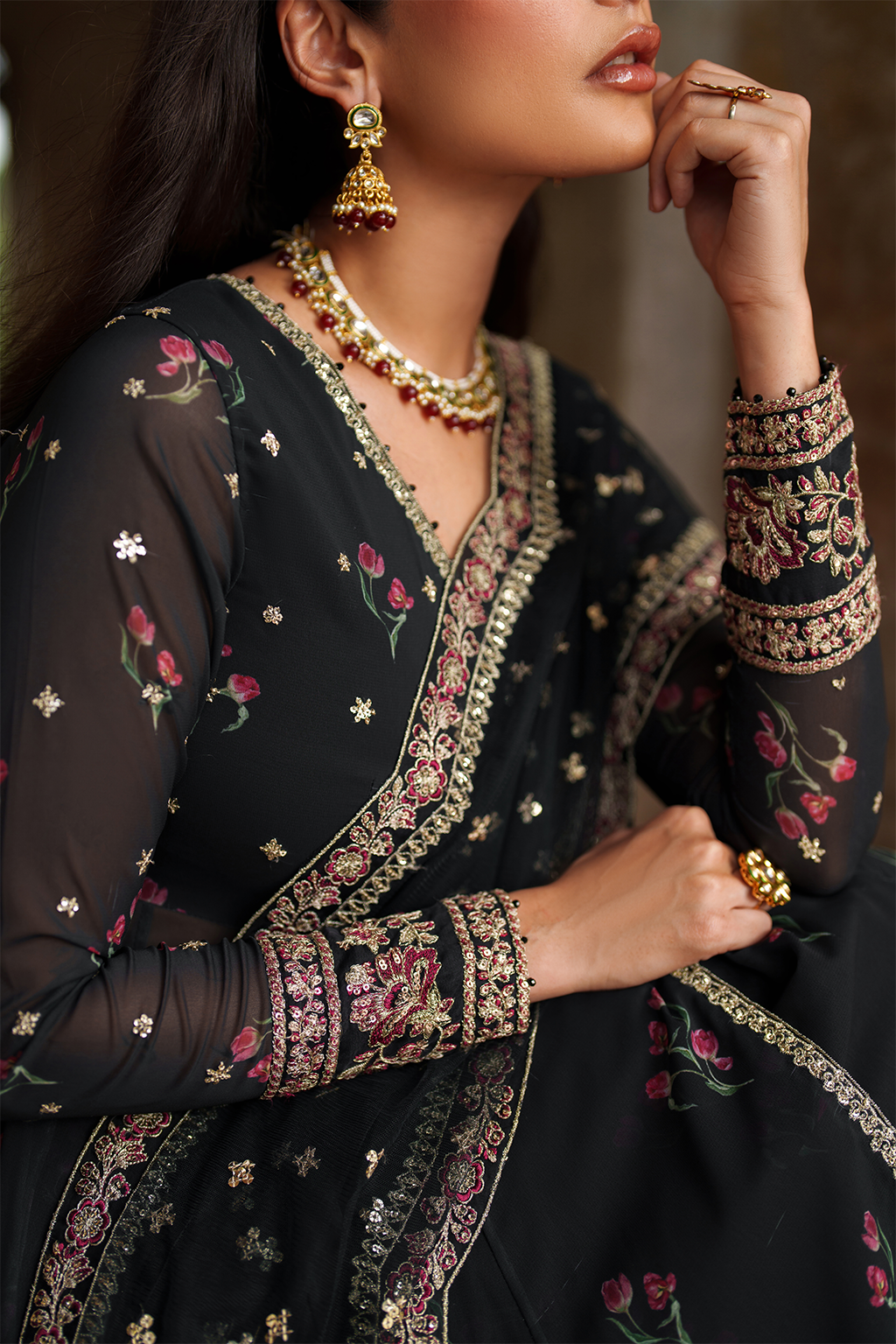 UE-550 Printed Chiffon | Printed Formals | IZNIK