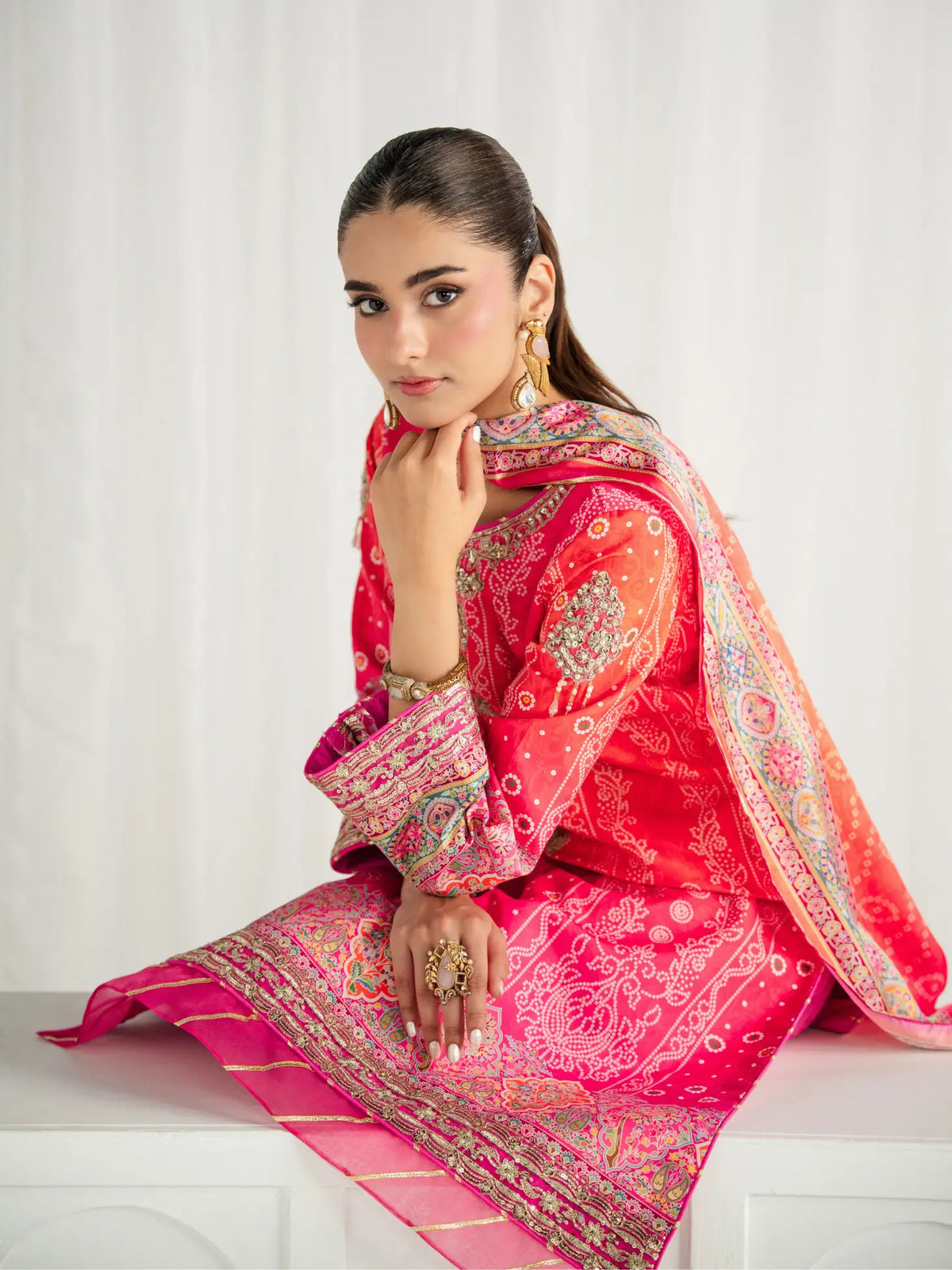 Marigold Dusk | AIRA PRINTED SILK | GULAAL Free Shipping to UK/USA/UAE Kapraye