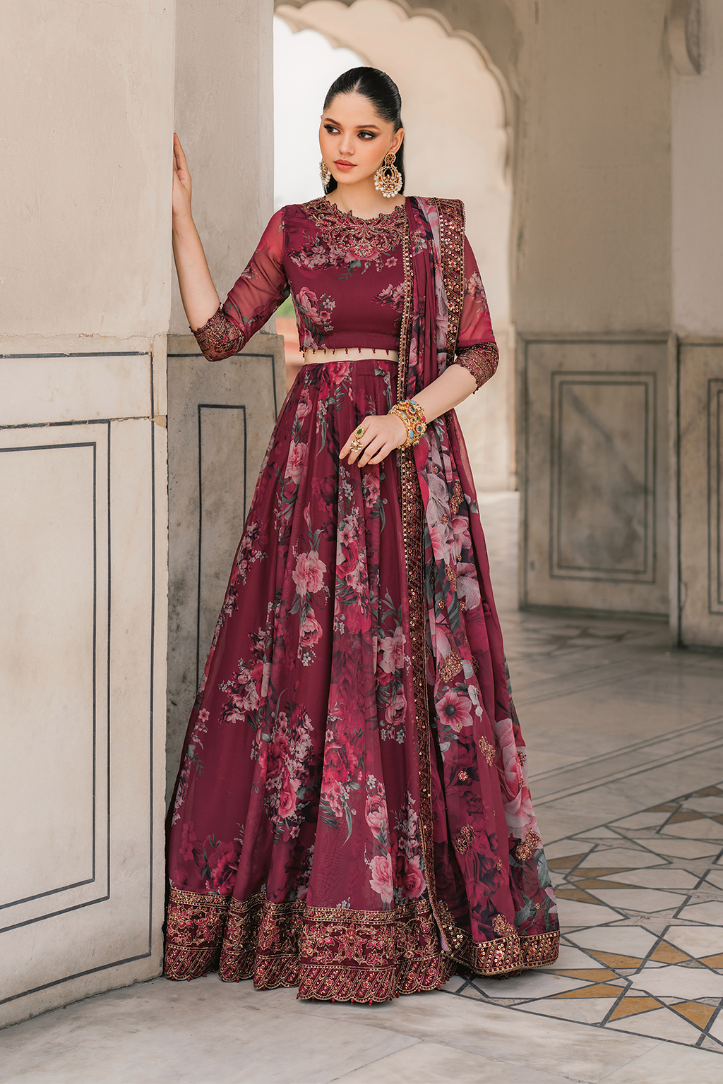 UE-314 Printed Chiffon | Printed Formals | IZNIK