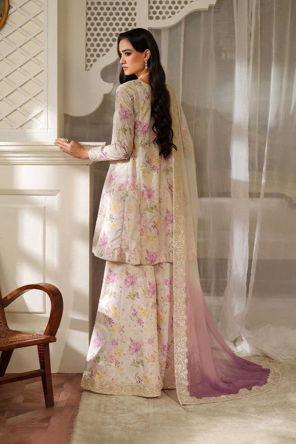UE-544 Printed Raw Silk | Printed Formals | IZNIK