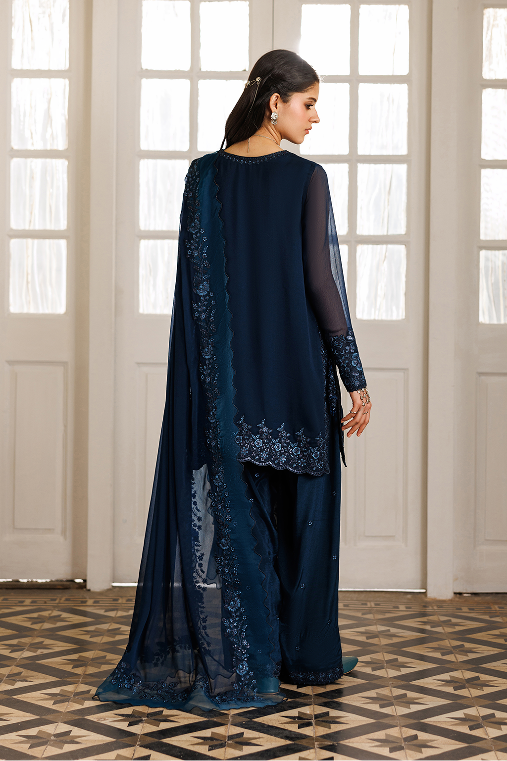 CC-94 Embroidered Chiffon | NOOR ANGAN SEMI FORMALS | IZNIK