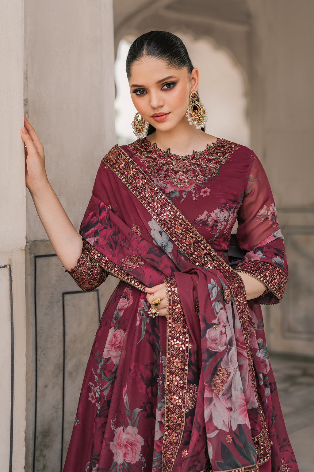 UE-314 Printed Chiffon | Printed Formals | IZNIK