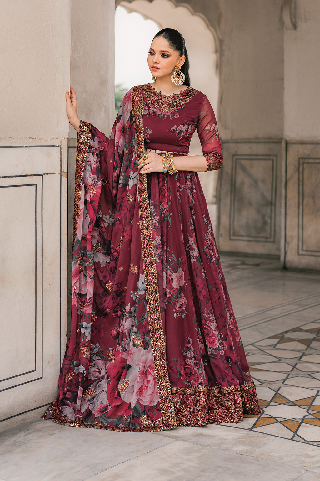 UE-314 Printed Chiffon | Printed Formals | IZNIK