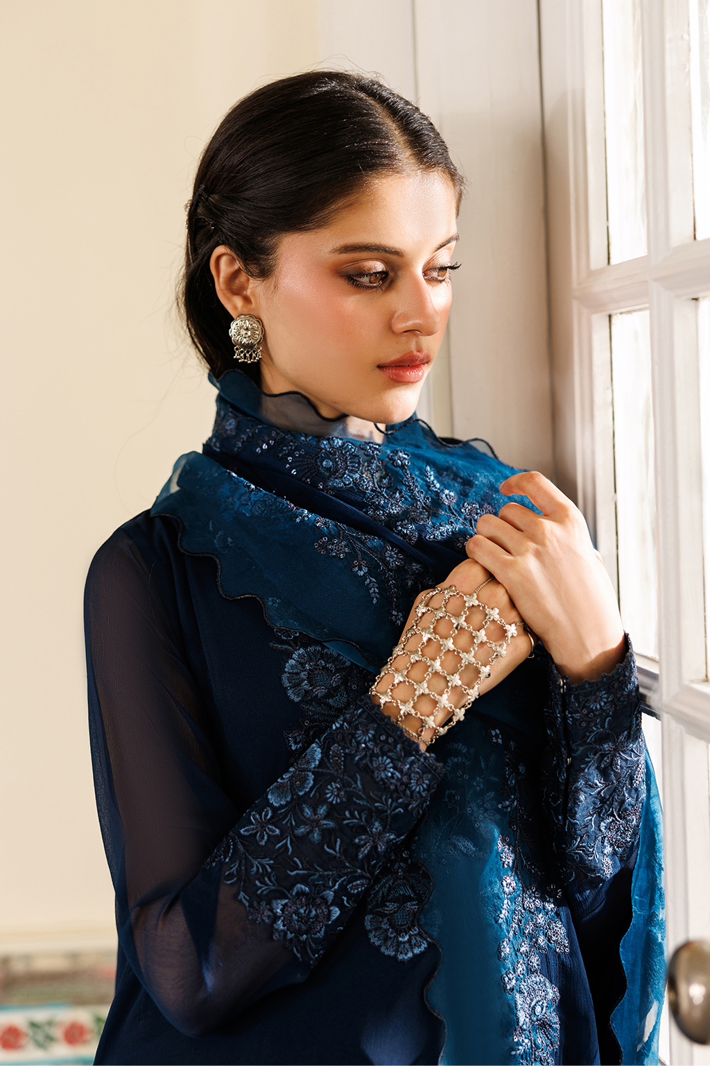 CC-94 Embroidered Chiffon | NOOR ANGAN SEMI FORMALS | IZNIK