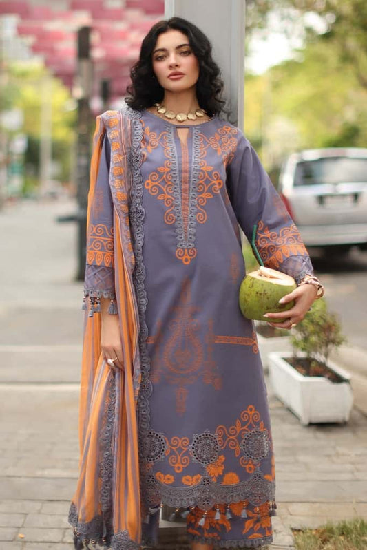 3-PC Unstitched Embroidered Lawn Collection CC6-19 | combination-vol-2-2026 | CHARIZMA