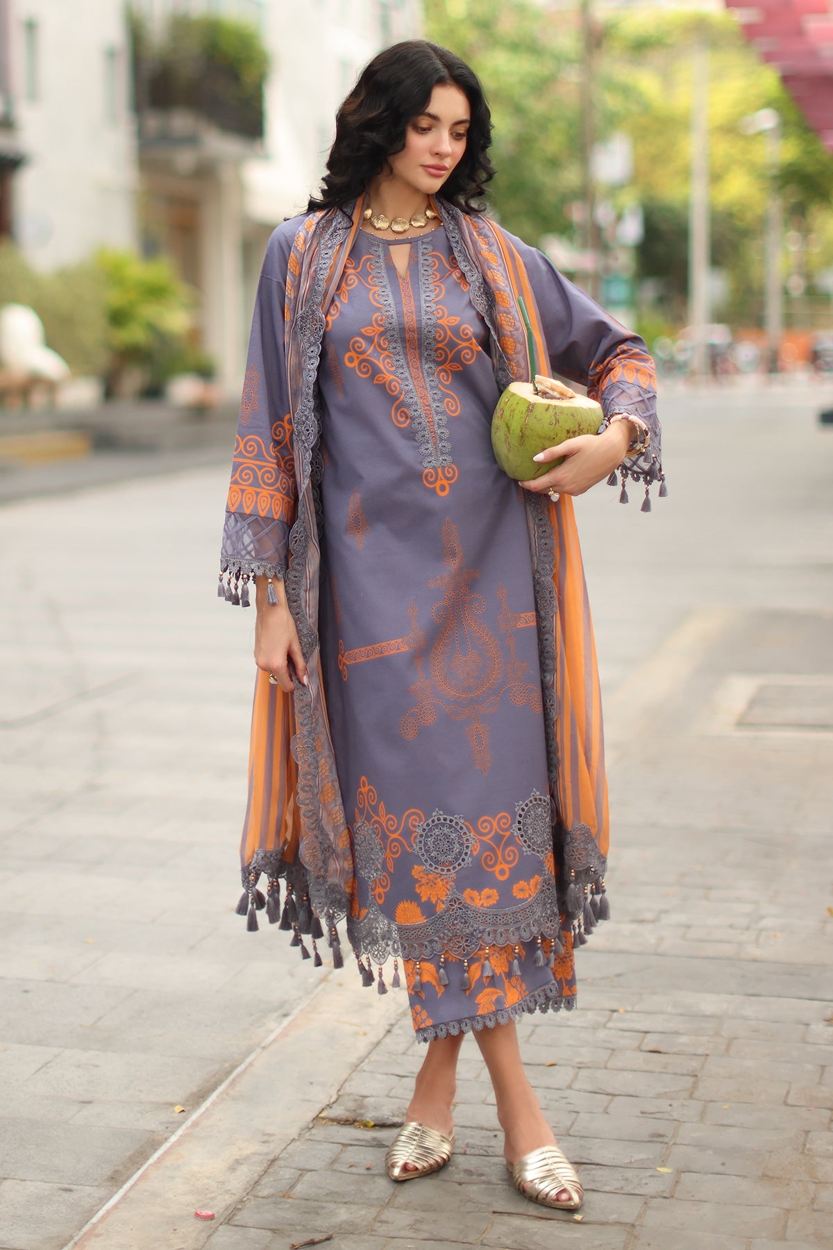 3-PC Unstitched Embroidered Lawn Collection CC6-19 | combination-vol-2-2026 | CHARIZMA