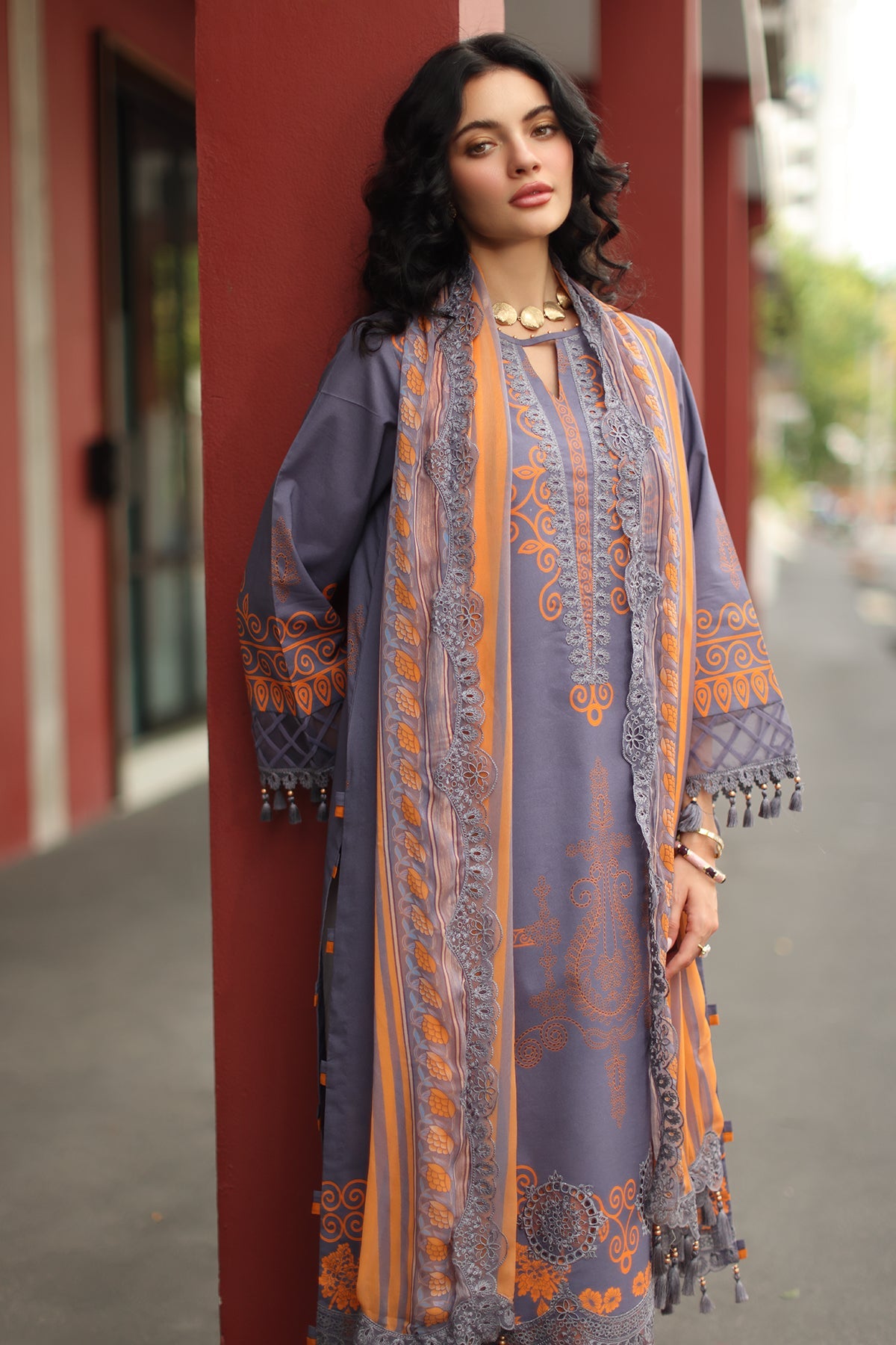 3-PC Unstitched Embroidered Lawn Collection CC6-19 | combination-vol-2-2026 | CHARIZMA