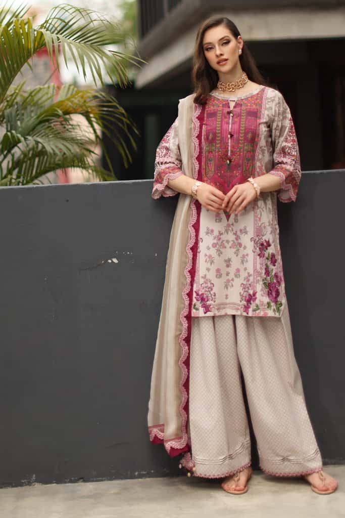 3-PC Unstitched Embroidered Lawn Collection CC6-20 | combination-vol-2-2026 | CHARIZMA
