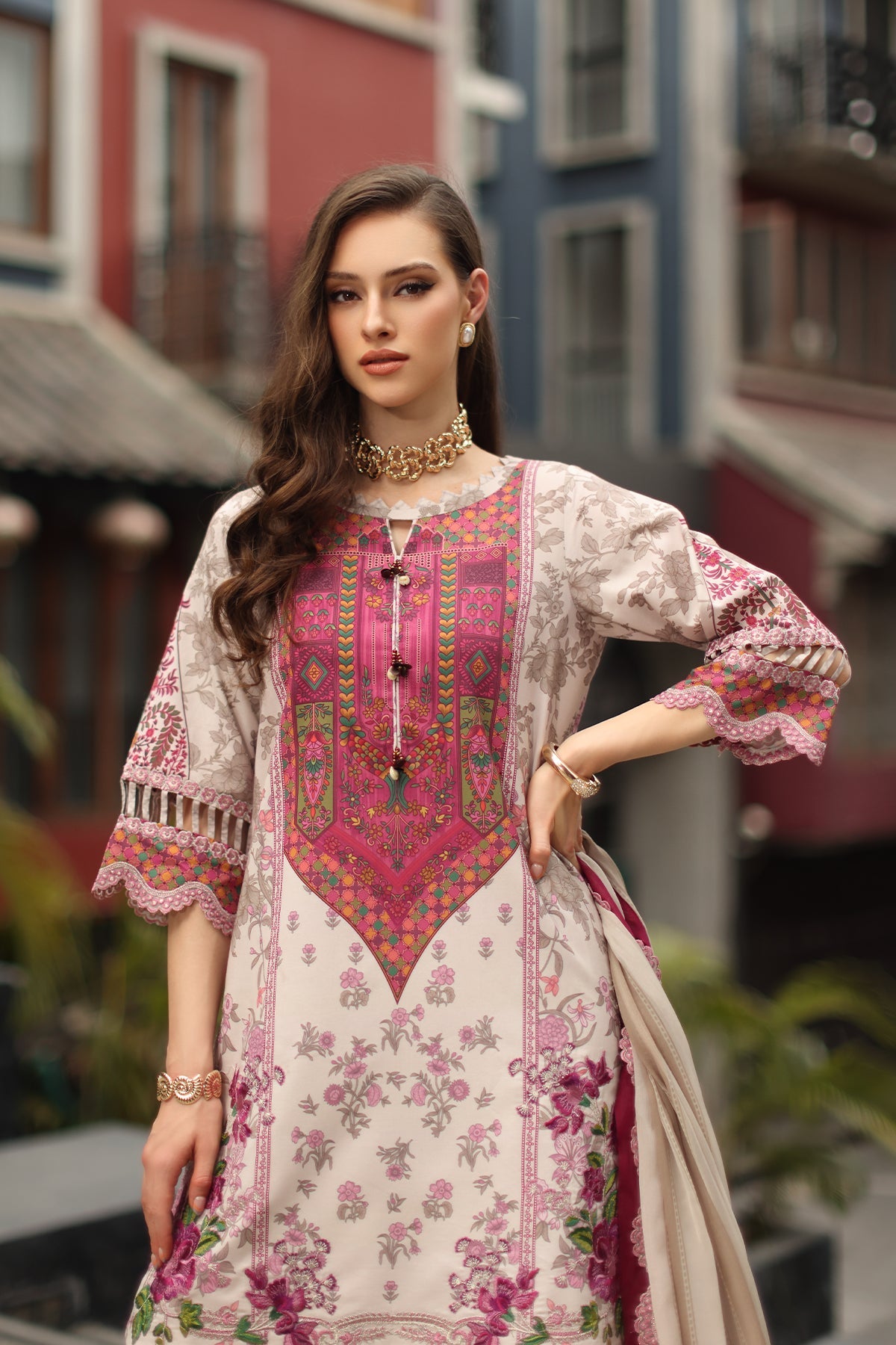 3-PC Unstitched Embroidered Lawn Collection CC6-20 | combination-vol-2-2026 | CHARIZMA