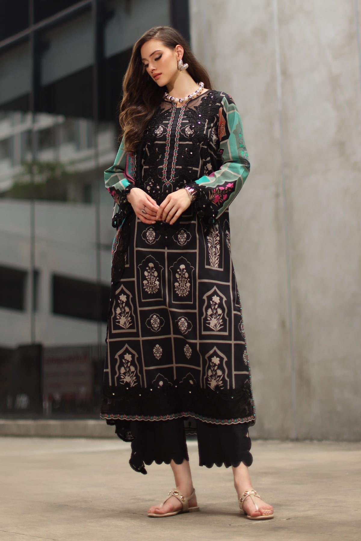 3-PC Unstitched Embroidered Lawn Collection CC6-21 | combination-vol-2-2026 | CHARIZMA