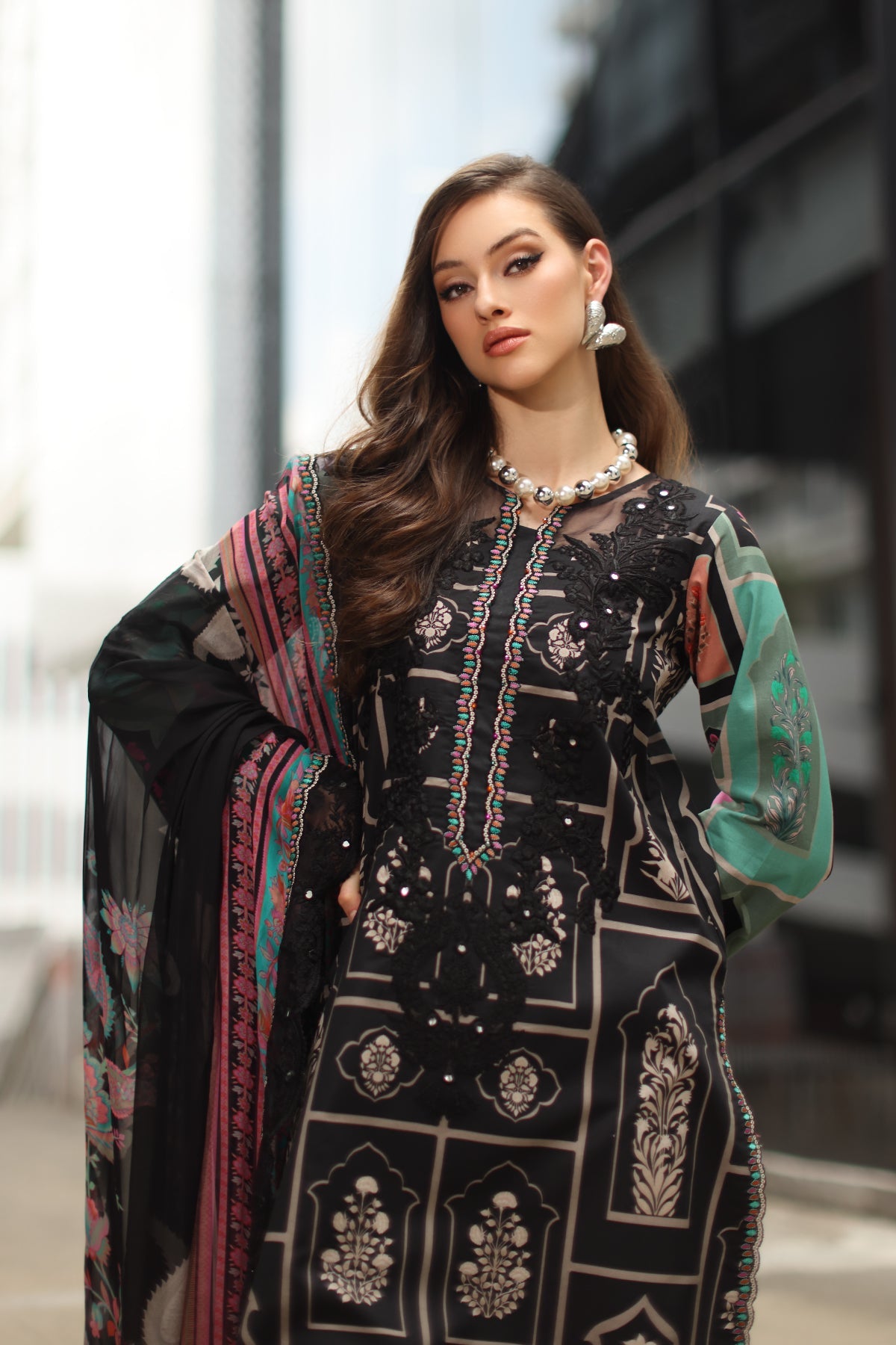 3-PC Unstitched Embroidered Lawn Collection CC6-21 | combination-vol-2-2026 | CHARIZMA