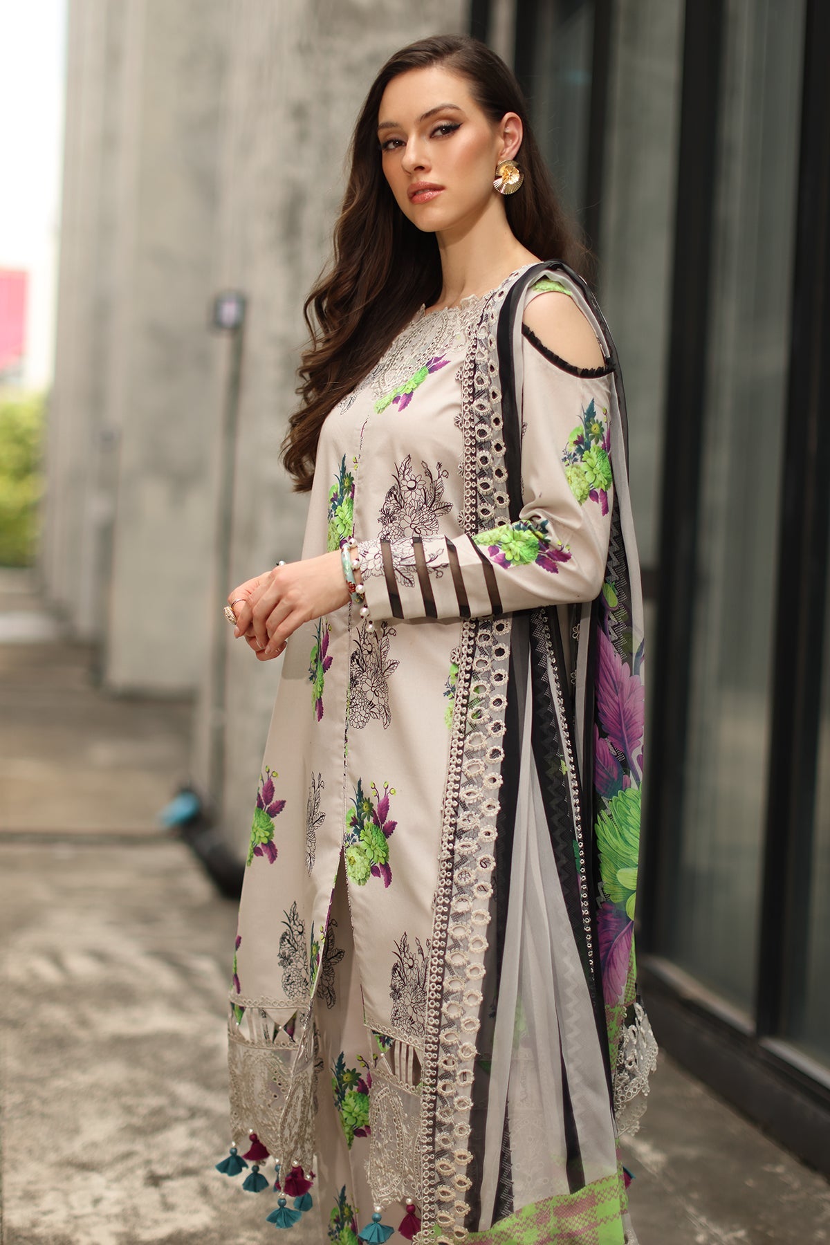 3-PC Unstitched Embroidered Lawn Collection CC6-23 | combination-vol-2-2026 | CHARIZMA