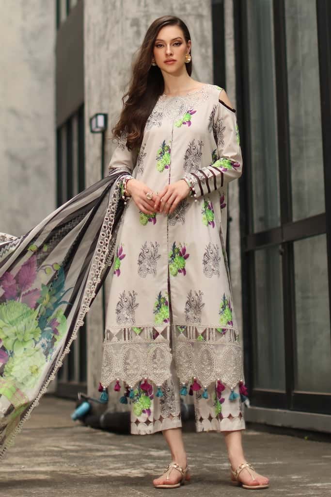 3-PC Unstitched Embroidered Lawn Collection CC6-23 | combination-vol-2-2026 | CHARIZMA