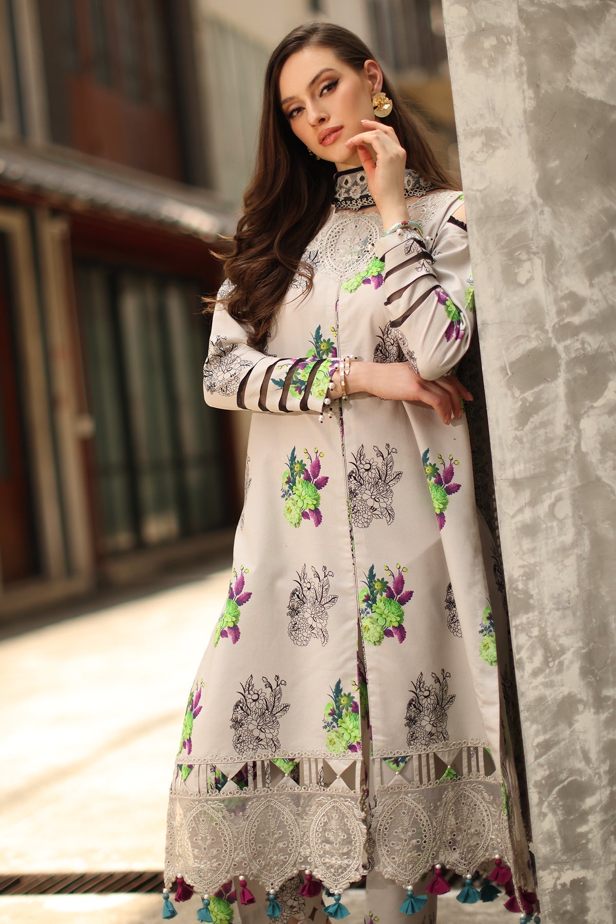 3-PC Unstitched Embroidered Lawn Collection CC6-23 | combination-vol-2-2026 | CHARIZMA