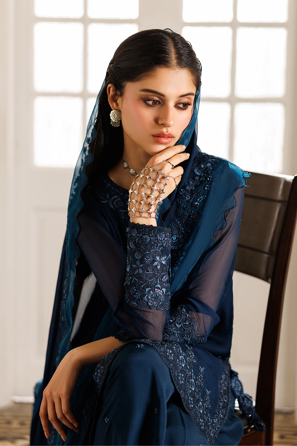 CC-94 Embroidered Chiffon | NOOR ANGAN SEMI FORMALS | IZNIK