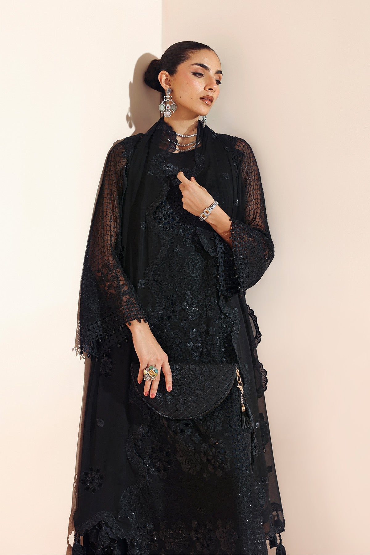 AF-BCH-2201-RIKA BLACK | AYMAL Vol 2 | ALIZEH FASHION