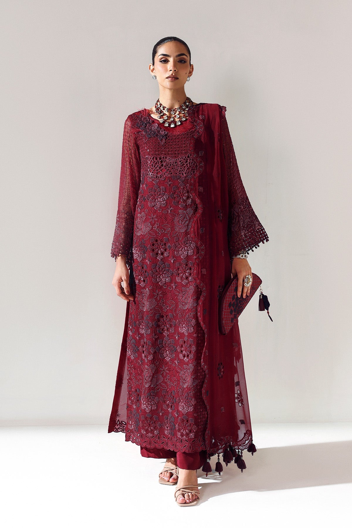 AF-BCH-2200-RIKA MAROON | AYMAL Vol 2 | ALIZEH FASHION
