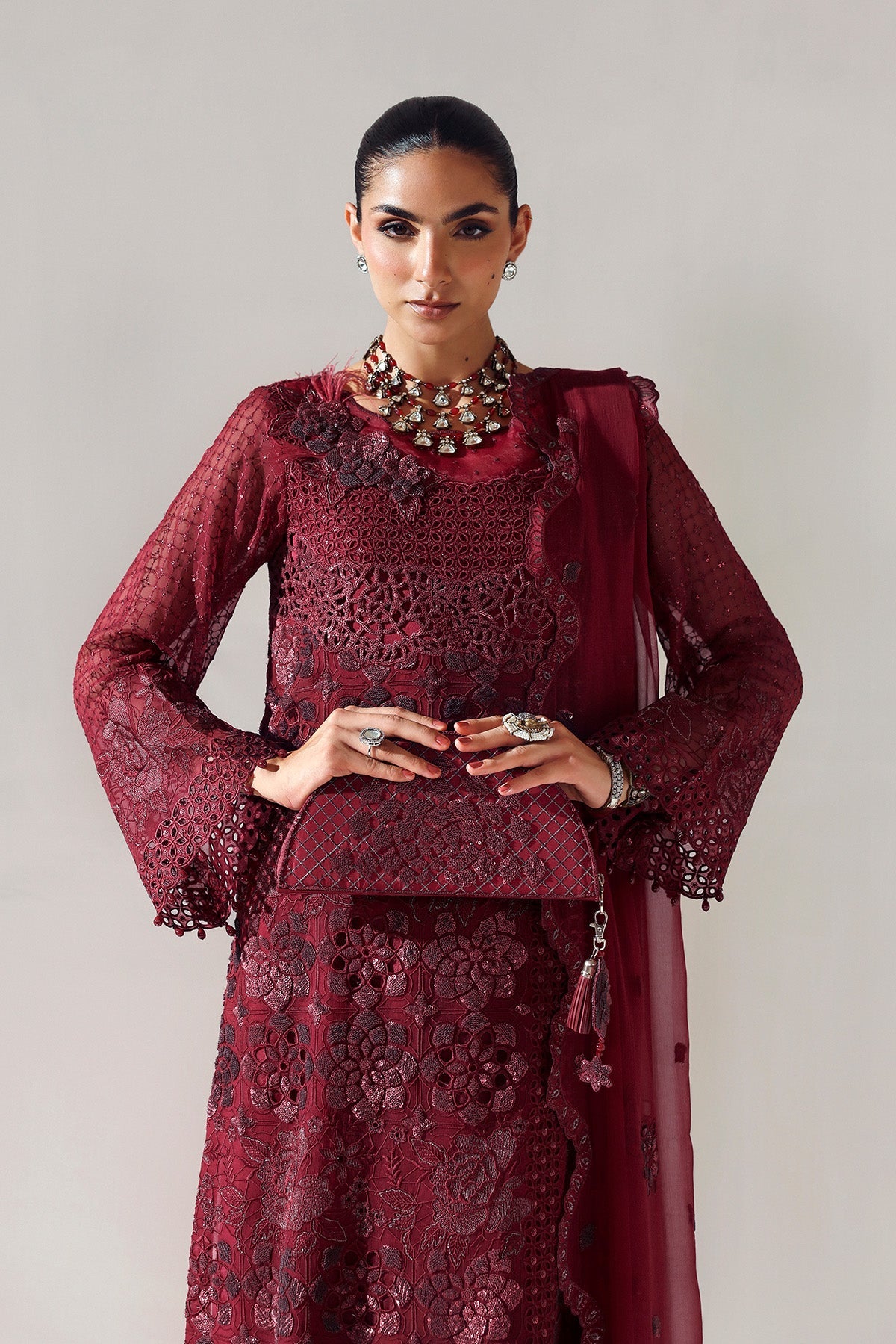 AF-BCH-2200-RIKA MAROON | AYMAL Vol 2 | ALIZEH FASHION