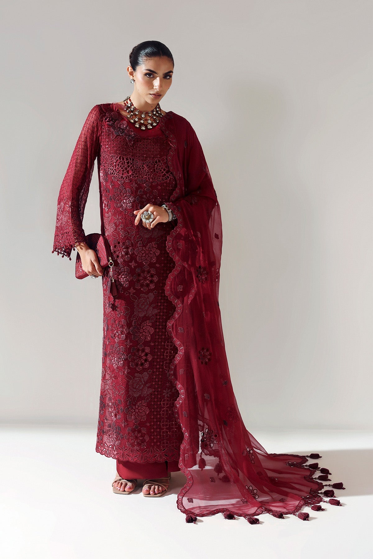 AF-BCH-2200-RIKA MAROON | AYMAL Vol 2 | ALIZEH FASHION