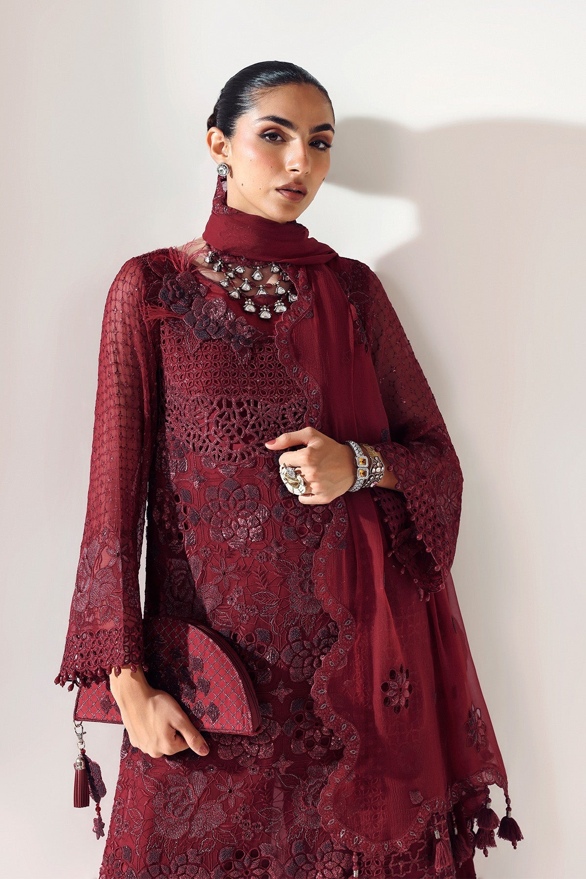 AF-BCH-2200-RIKA MAROON | AYMAL Vol 2 | ALIZEH FASHION