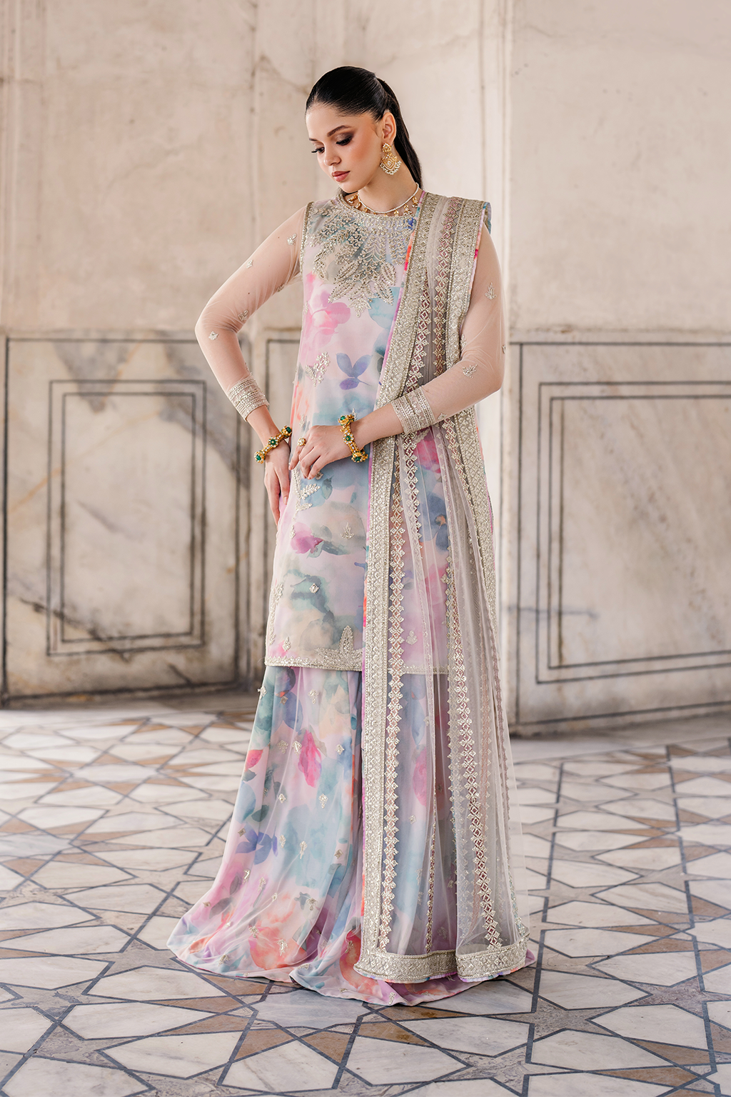 UE-312 Printed Georgette | Printed Formals | IZNIK