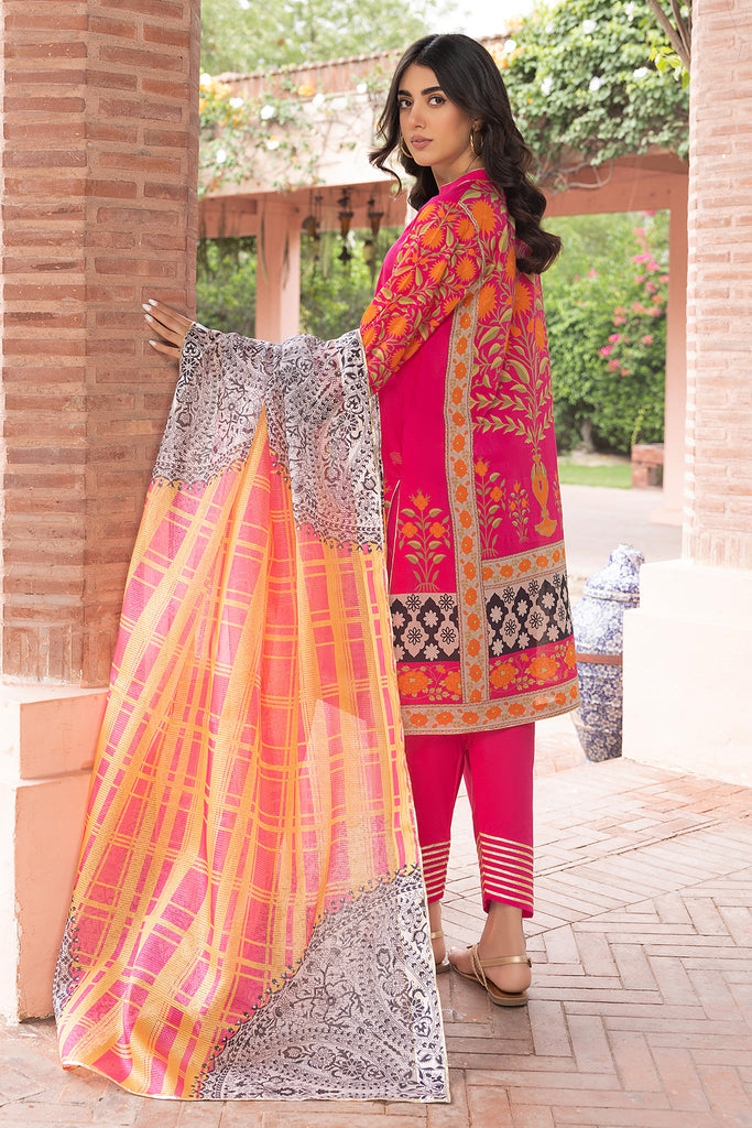 3-Pc Lawn Digital Printed Shirt With Plain Trouser and Net Dupatta CPM23-72 | PRINT MELODY | CHARIZMA in UK USA UAE online kapraye.com