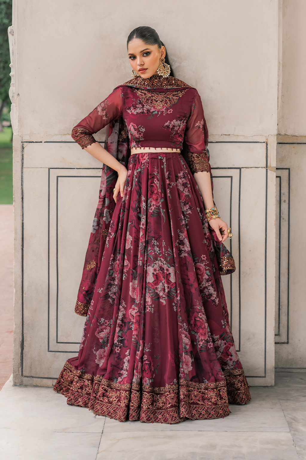 UE-314 Printed Chiffon | Printed Formals | IZNIK