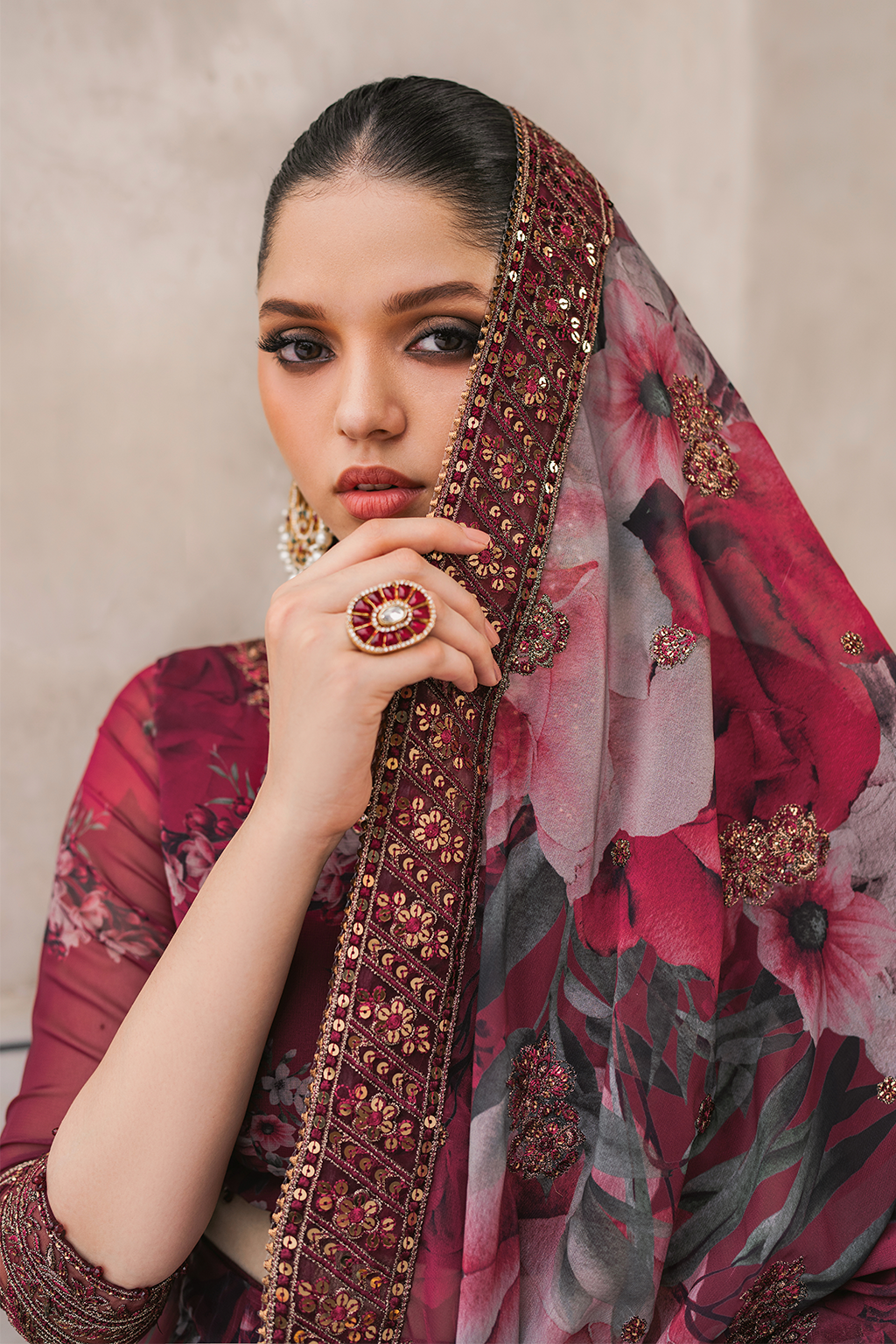 UE-314 Printed Chiffon | Printed Formals | IZNIK