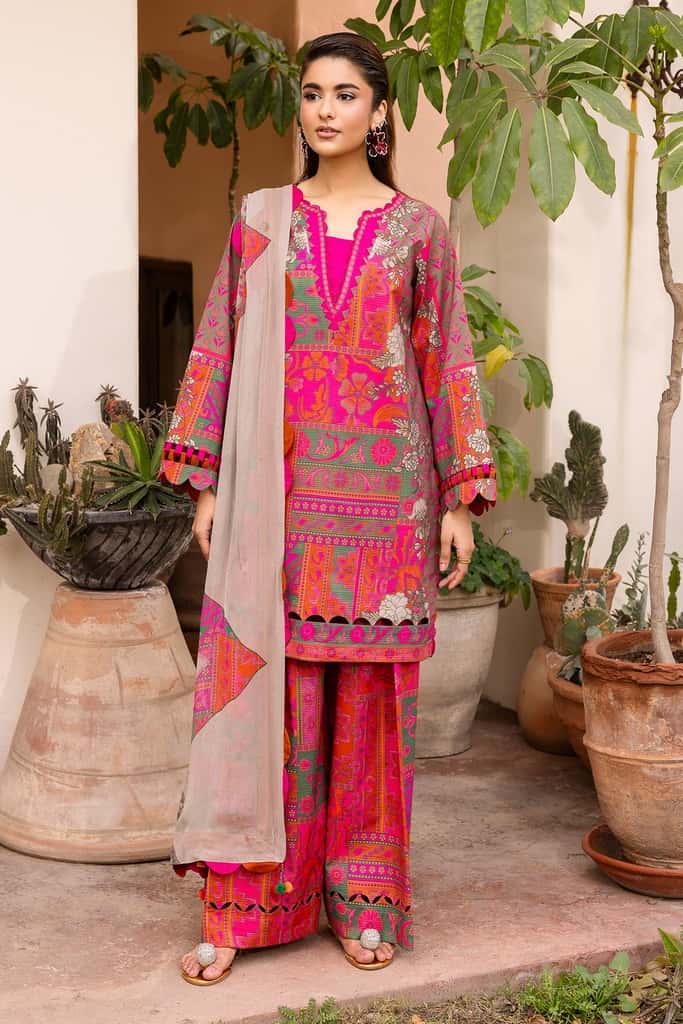 3-PC Unstitched Printed Lawn CP6-02| C-PRINT VOL-01-2026 | CHARIZMA