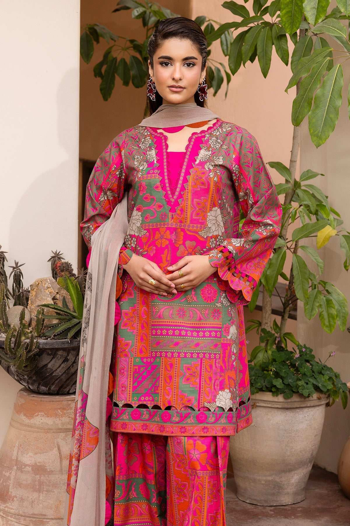 3-PC Unstitched Printed Lawn CP6-02| C-PRINT VOL-01-2026 | CHARIZMA