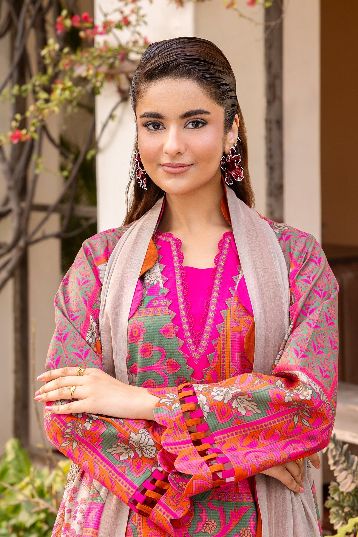 3-PC Unstitched Printed Lawn CP6-02| C-PRINT VOL-01-2026 | CHARIZMA
