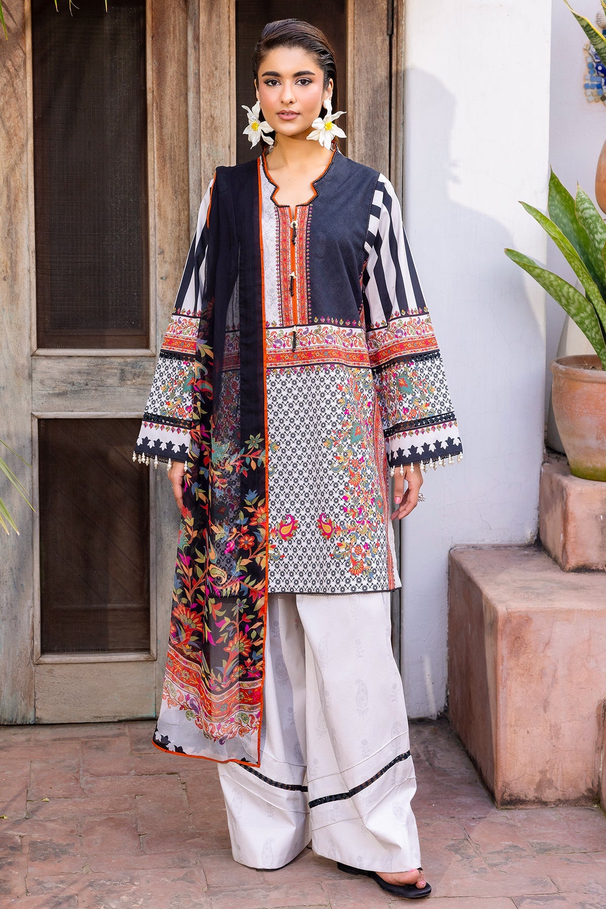 3-PC Unstitched Printed Lawn CP6-07 | C-PRINT VOL-01-2026 | CHARIZMA