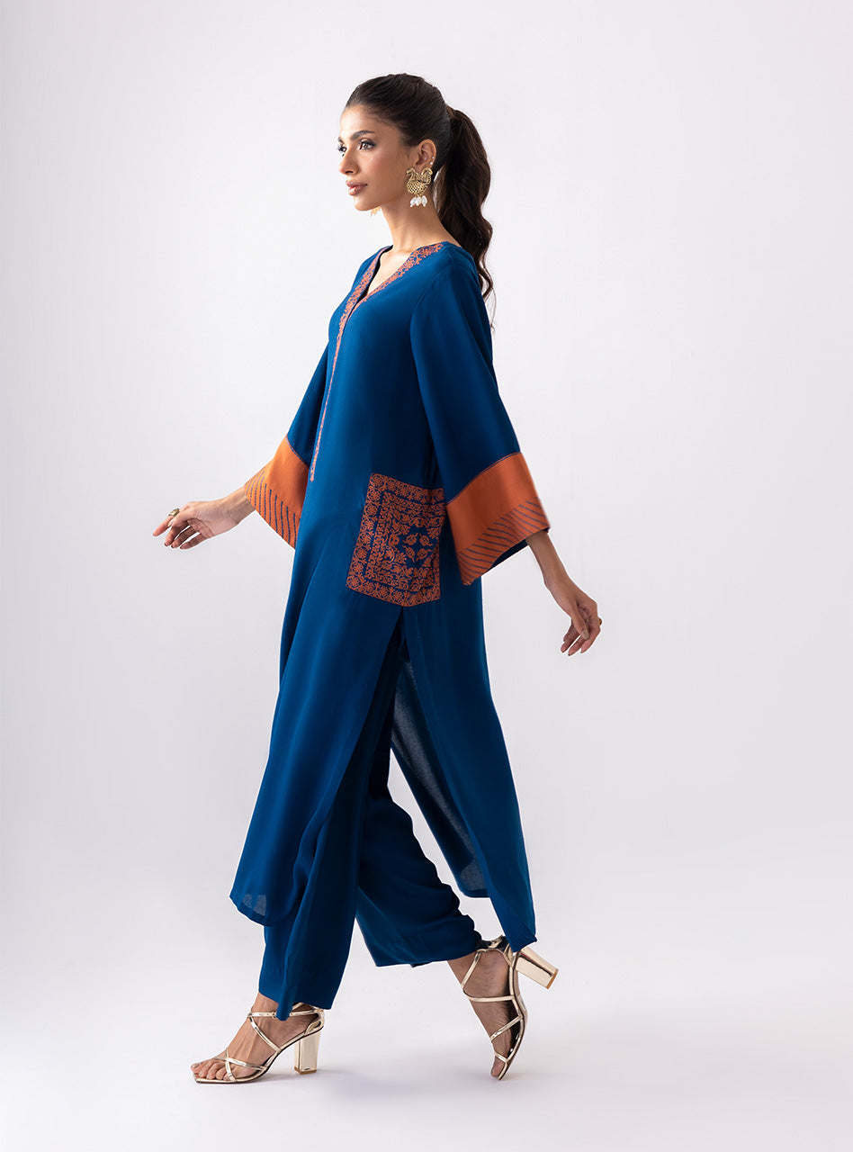 Electric Sapphire | Aara Casual Pret | Zainab Chottani in UK USA UAE online kapraye.com