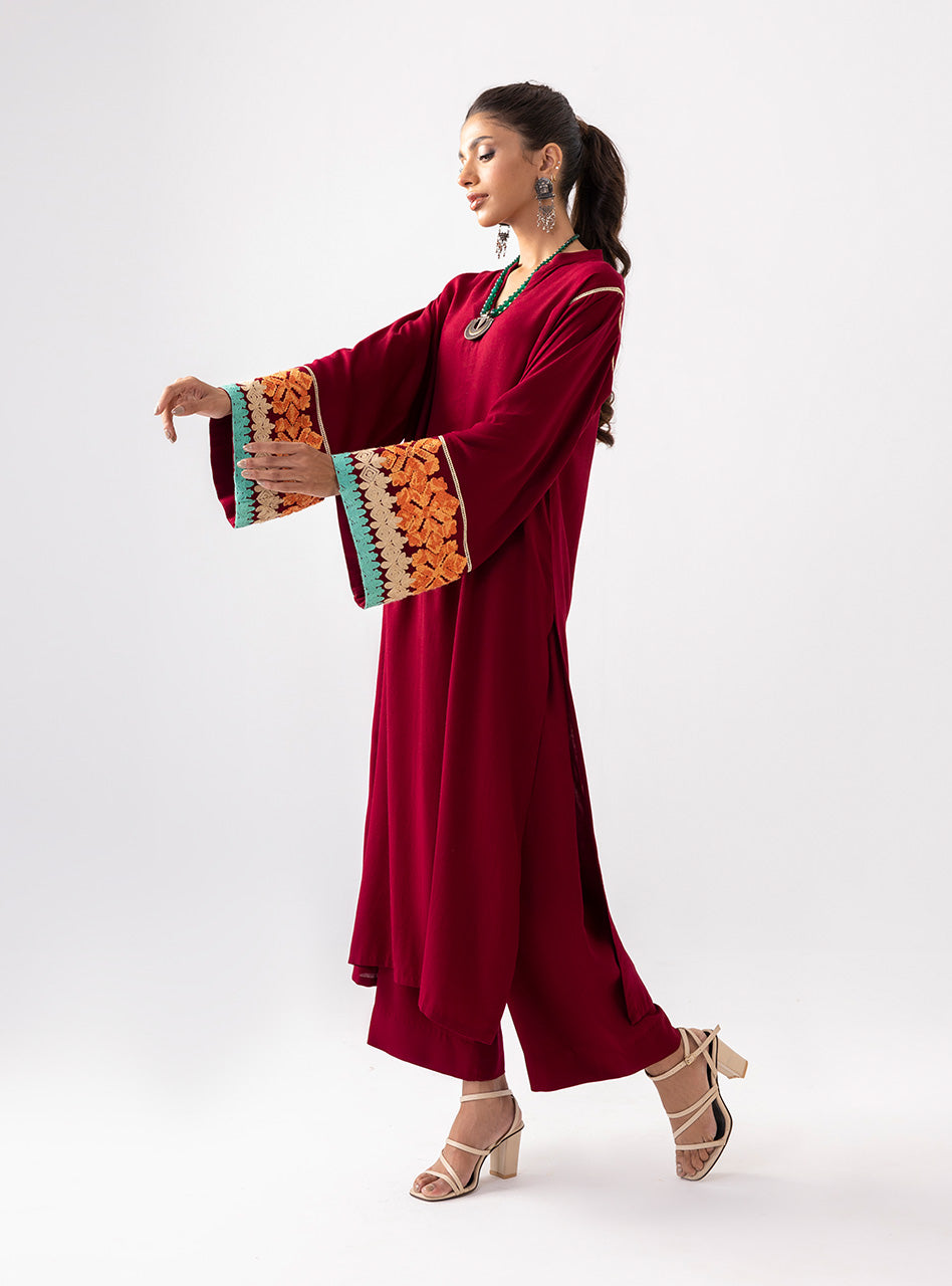 Divine Maroon | Aara Casual Pret | Zainab Chottani in UK USA UAE online kapraye.com