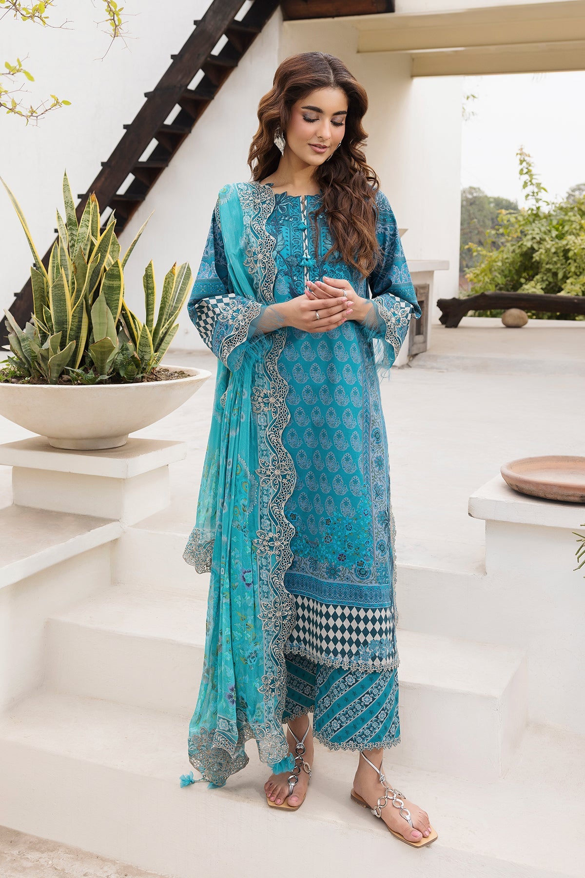 3-PC Unstitched Embroidered Lawn Collection CC6-24 | combination-vol-2-2026 | CHARIZMA