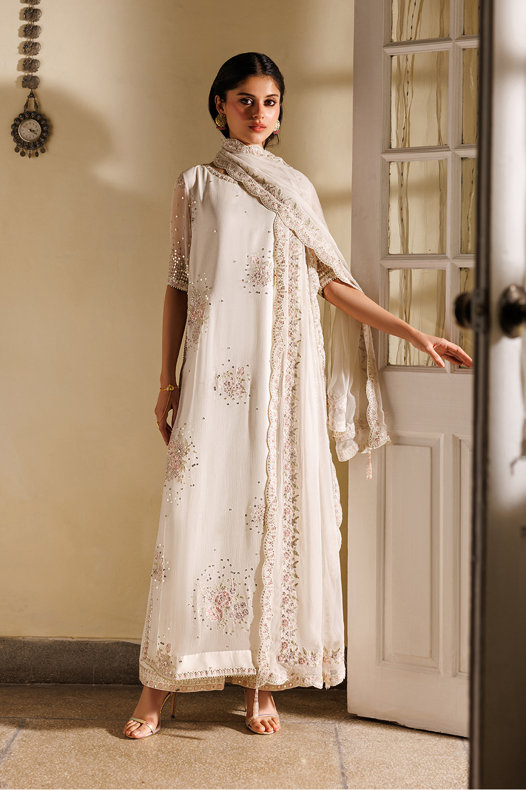 CC-98 Embroidered Chiffon | NOOR ANGAN SEMI FORMALS | IZNIK