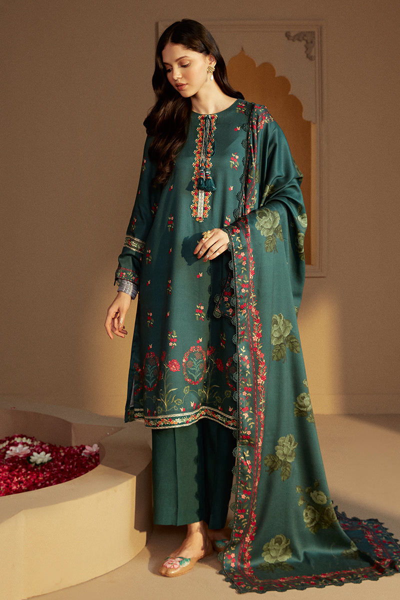 LUSH AURA-3 PC MARINA PRINTED SUIT | WINTER COLLECTION-24 | CROSS STITCH