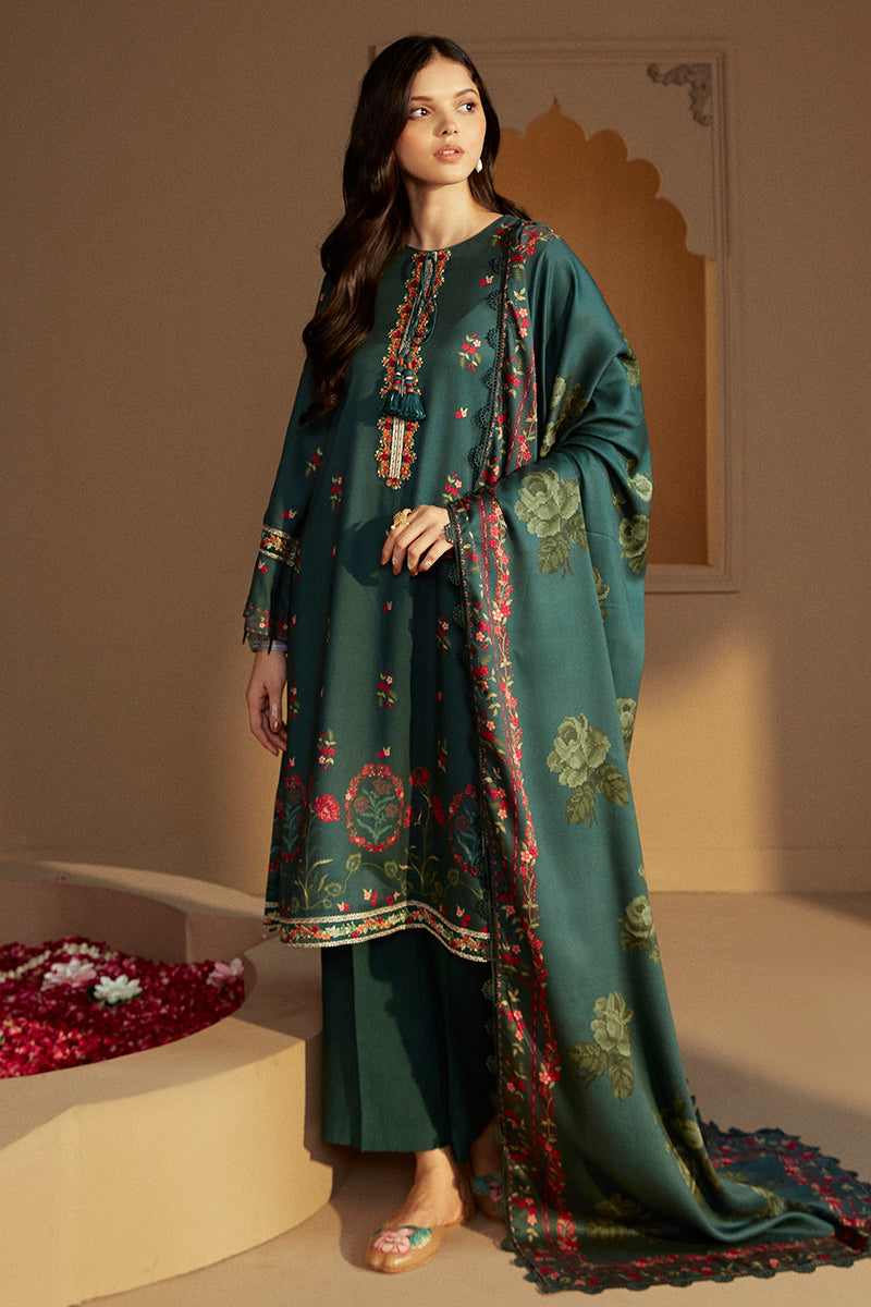 LUSH AURA-3 PC MARINA PRINTED SUIT | WINTER COLLECTION-24 | CROSS STITCH