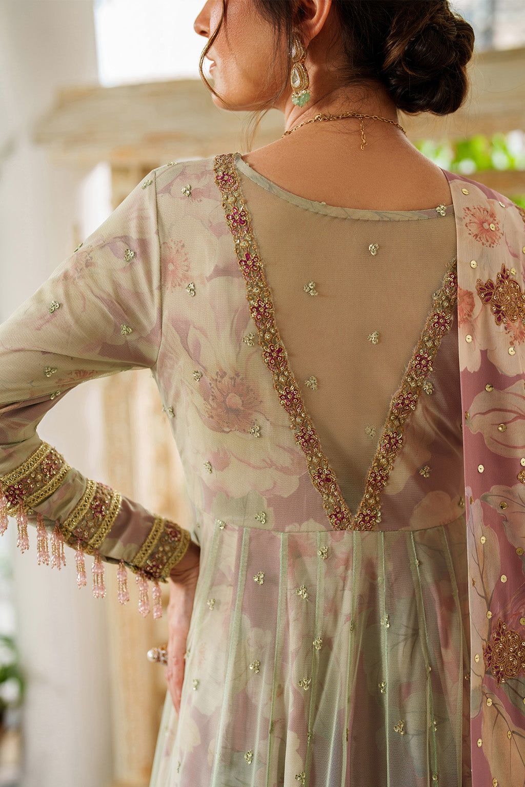 UE-542 Printed Raw Silk | Printed Formals | IZNIK