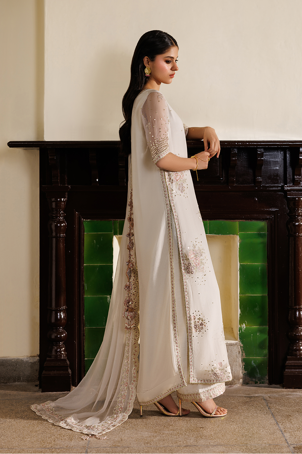 CC-98 Embroidered Chiffon | NOOR ANGAN SEMI FORMALS | IZNIK