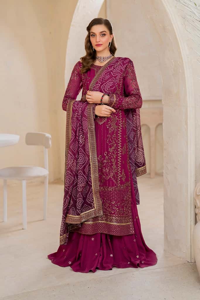 CC-45 EMBROIDED CHIFFON | NOOR ANGAN SEMI FORMALS | IZNIK