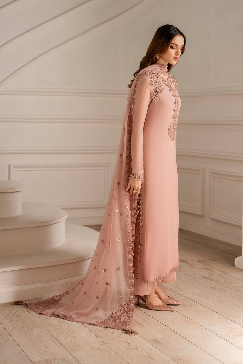 CC-479 EMBROIDED CHIFFON | NOOR ANGAN SEMI FORMALS | IZNIK (Copy)