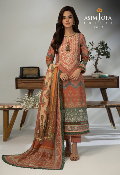 AJBP-39 (3-PCS) || BASIC PRINTS VOL 2 || ASIM JOFA in UK USA UAE online kapraye.com