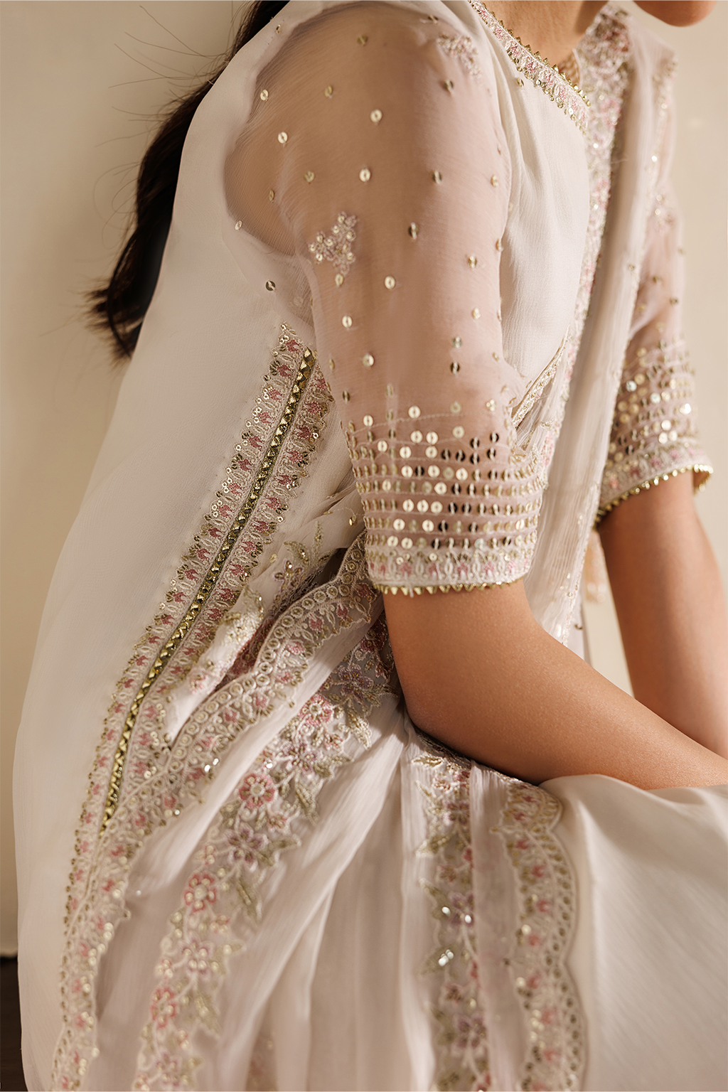 CC-98 Embroidered Chiffon | NOOR ANGAN SEMI FORMALS | IZNIK