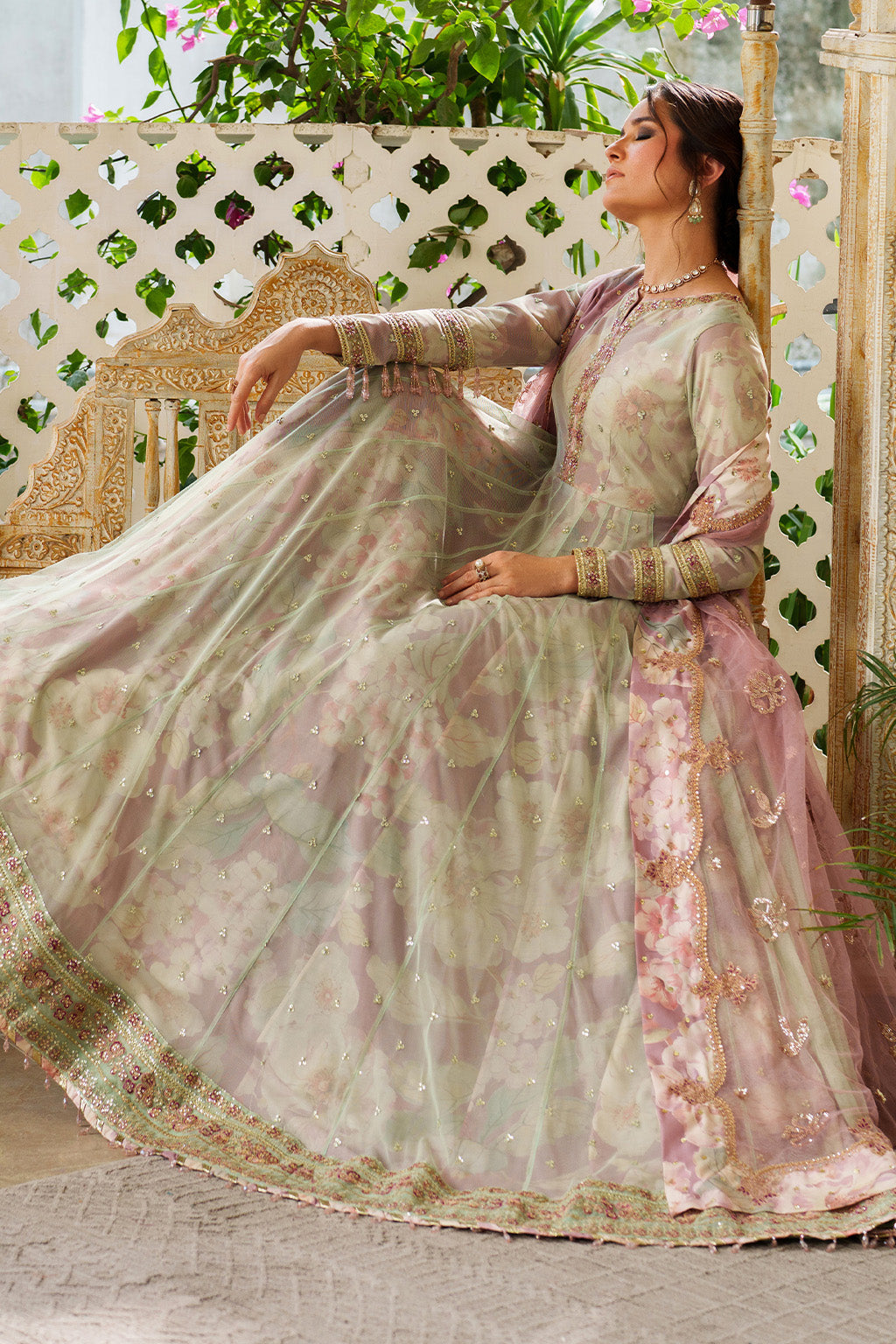 UE-542 Printed Raw Silk | Printed Formals | IZNIK