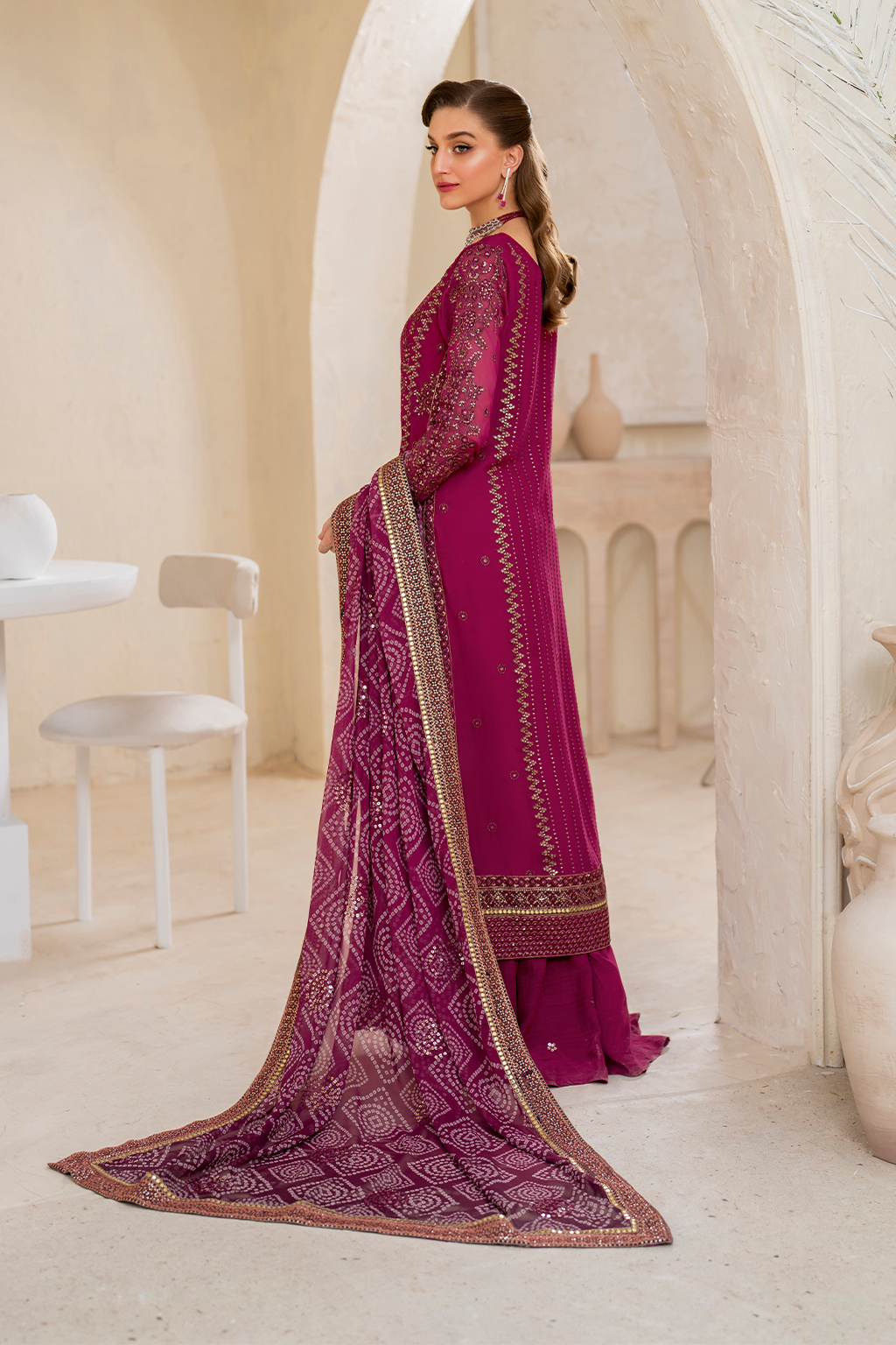 CC-45 EMBROIDED CHIFFON | NOOR ANGAN SEMI FORMALS | IZNIK